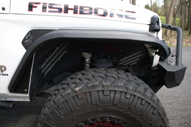 Jeep Wrangler JL Fender Flares - Front - Fishbone Offroad - Aluminum Elite - Black - `18-`27